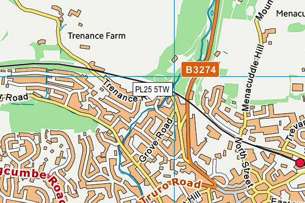 PL25 5TW map - OS VectorMap District (Ordnance Survey)