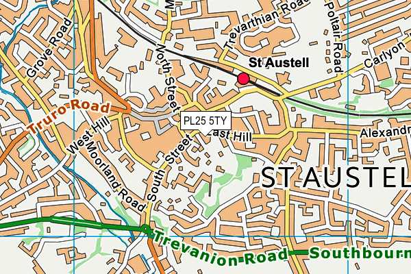 PL25 5TY map - OS VectorMap District (Ordnance Survey)