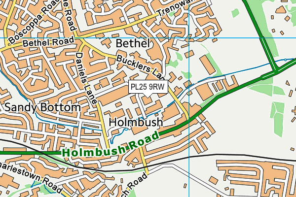 PL25 9RW map - OS VectorMap District (Ordnance Survey)