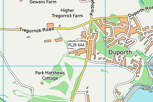 PL26 6AA map - OS VectorMap District (Ordnance Survey)