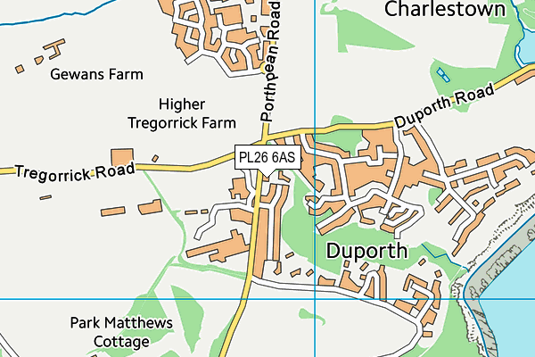 PL26 6AS map - OS VectorMap District (Ordnance Survey)