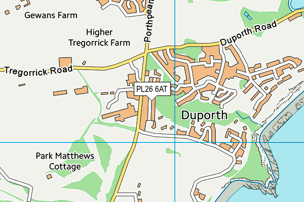 PL26 6AT map - OS VectorMap District (Ordnance Survey)