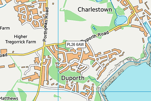 PL26 6AW map - OS VectorMap District (Ordnance Survey)