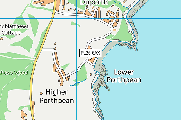 PL26 6AX map - OS VectorMap District (Ordnance Survey)