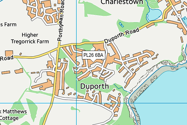 PL26 6BA map - OS VectorMap District (Ordnance Survey)