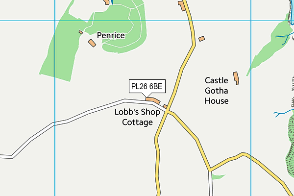 PL26 6BE map - OS VectorMap District (Ordnance Survey)