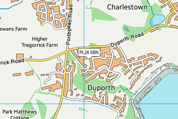 PL26 6BN map - OS VectorMap District (Ordnance Survey)