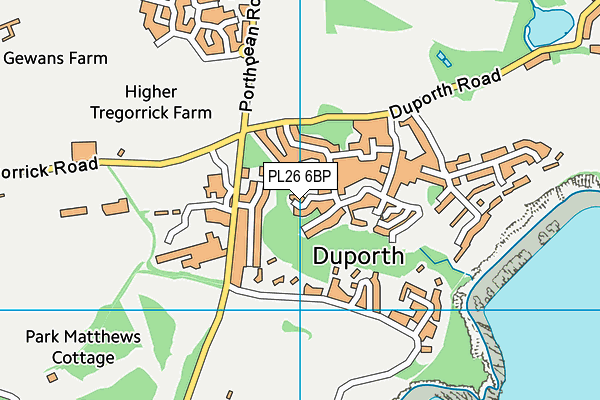PL26 6BP map - OS VectorMap District (Ordnance Survey)