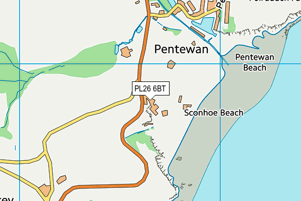 PL26 6BT map - OS VectorMap District (Ordnance Survey)