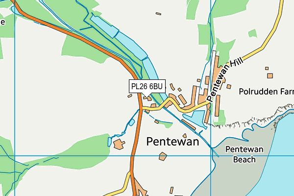 PL26 6BU map - OS VectorMap District (Ordnance Survey)