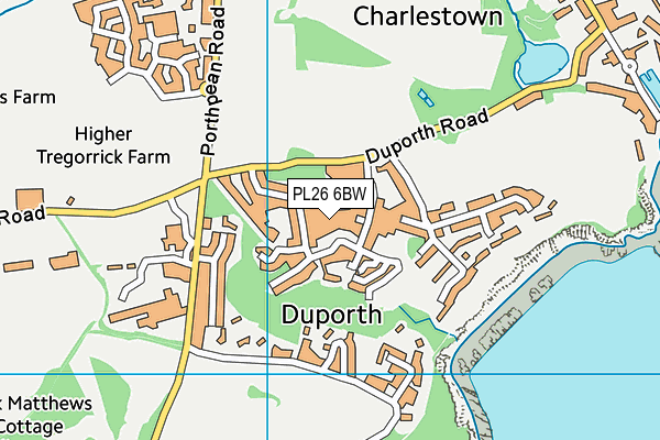 PL26 6BW map - OS VectorMap District (Ordnance Survey)