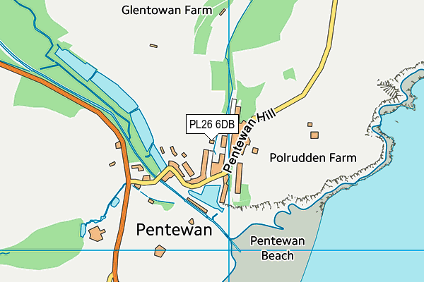 PL26 6DB map - OS VectorMap District (Ordnance Survey)