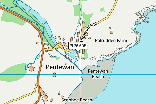 PL26 6DF map - OS VectorMap District (Ordnance Survey)