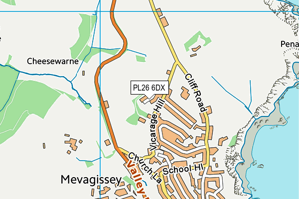 PL26 6DX map - OS VectorMap District (Ordnance Survey)