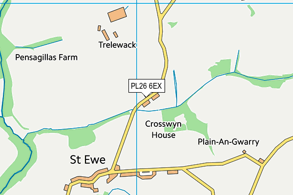 PL26 6EX map - OS VectorMap District (Ordnance Survey)