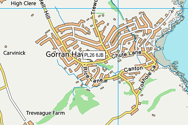 PL26 6JB map - OS VectorMap District (Ordnance Survey)