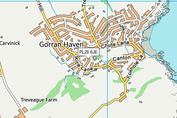 PL26 6JE map - OS VectorMap District (Ordnance Survey)