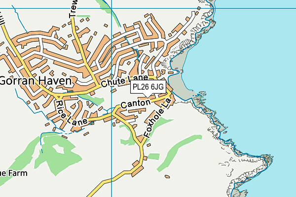 PL26 6JG map - OS VectorMap District (Ordnance Survey)