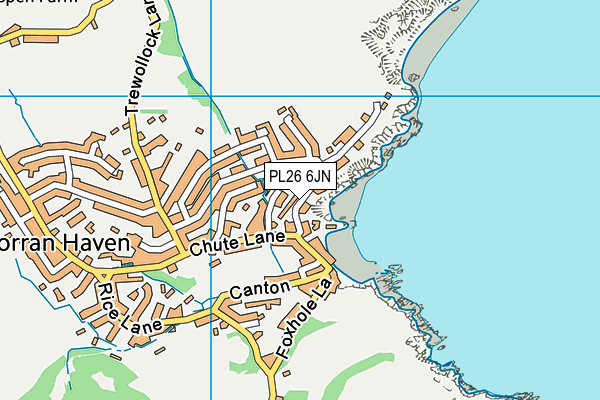 PL26 6JN map - OS VectorMap District (Ordnance Survey)