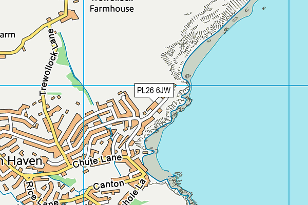 PL26 6JW map - OS VectorMap District (Ordnance Survey)