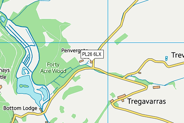 PL26 6LX map - OS VectorMap District (Ordnance Survey)