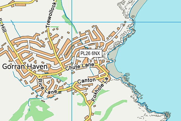 PL26 6NX map - OS VectorMap District (Ordnance Survey)