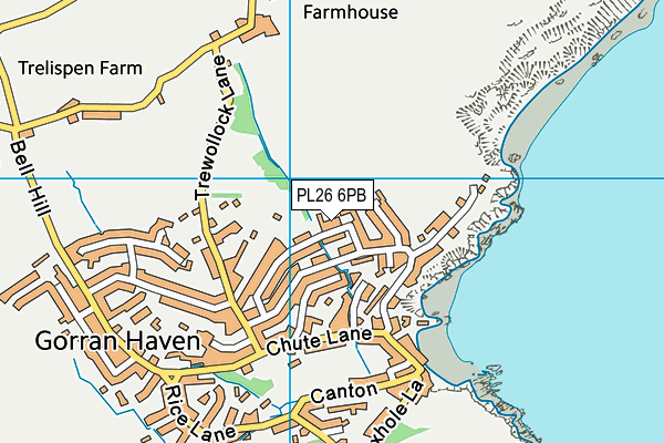 PL26 6PB map - OS VectorMap District (Ordnance Survey)