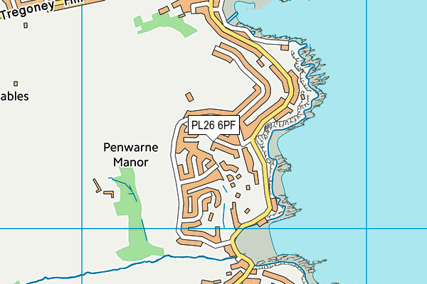 PL26 6PF map - OS VectorMap District (Ordnance Survey)