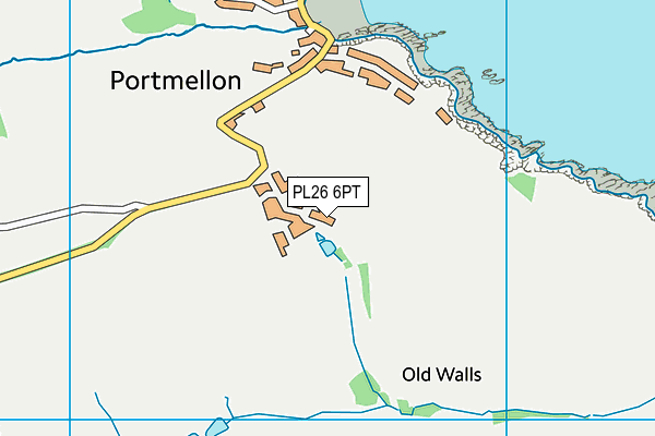 PL26 6PT map - OS VectorMap District (Ordnance Survey)