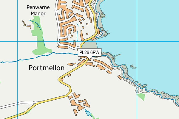 PL26 6PW map - OS VectorMap District (Ordnance Survey)