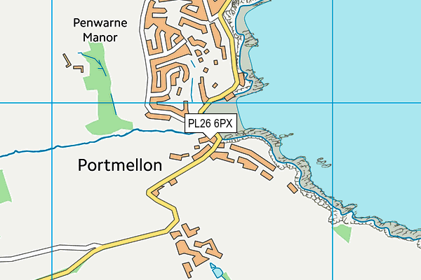 PL26 6PX map - OS VectorMap District (Ordnance Survey)