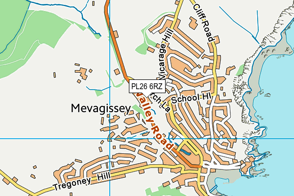 PL26 6RZ map - OS VectorMap District (Ordnance Survey)