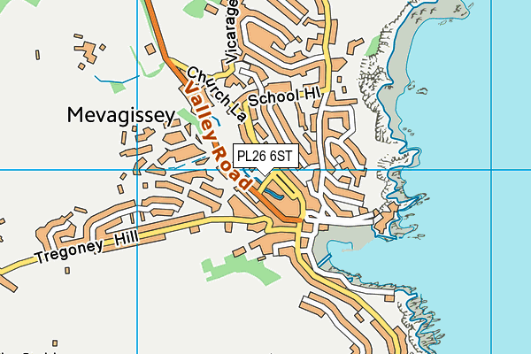PL26 6ST map - OS VectorMap District (Ordnance Survey)