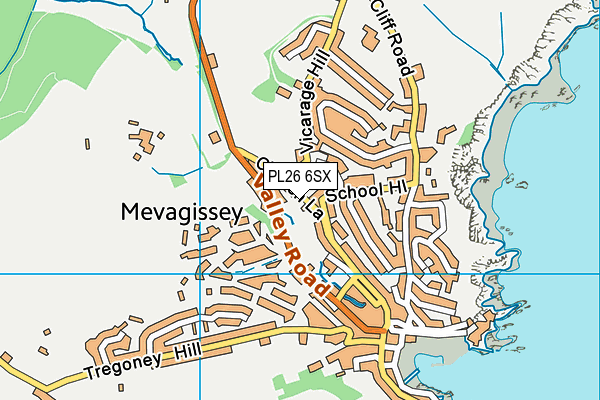PL26 6SX map - OS VectorMap District (Ordnance Survey)