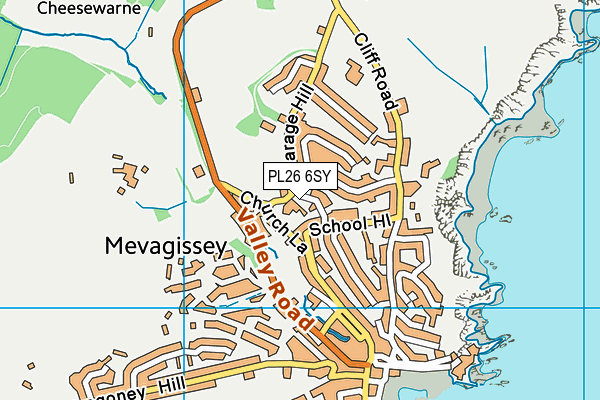 PL26 6SY map - OS VectorMap District (Ordnance Survey)