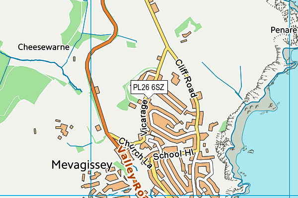 PL26 6SZ map - OS VectorMap District (Ordnance Survey)