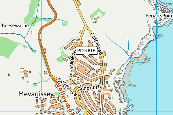 PL26 6TB map - OS VectorMap District (Ordnance Survey)