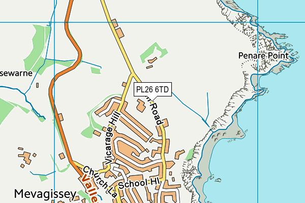 PL26 6TD map - OS VectorMap District (Ordnance Survey)