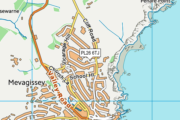PL26 6TJ map - OS VectorMap District (Ordnance Survey)