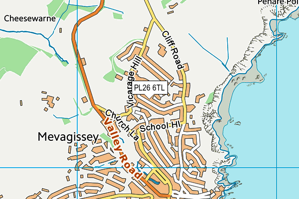 PL26 6TL map - OS VectorMap District (Ordnance Survey)