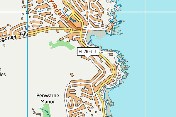 PL26 6TT map - OS VectorMap District (Ordnance Survey)