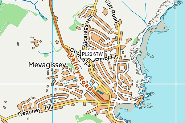 PL26 6TW map - OS VectorMap District (Ordnance Survey)