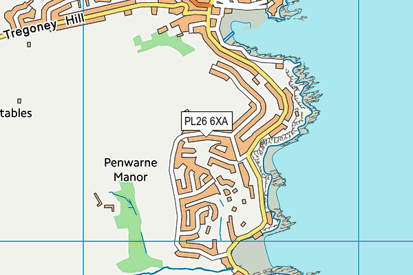 PL26 6XA map - OS VectorMap District (Ordnance Survey)