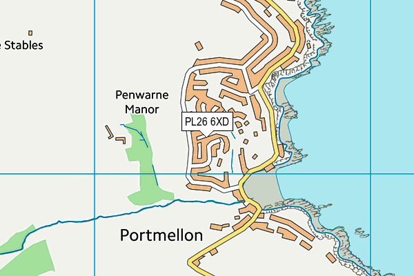 PL26 6XD map - OS VectorMap District (Ordnance Survey)