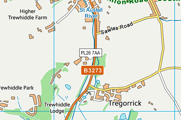 PL26 7AA map - OS VectorMap District (Ordnance Survey)