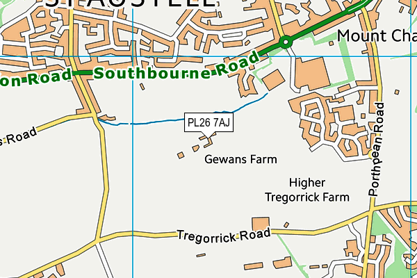 PL26 7AJ map - OS VectorMap District (Ordnance Survey)