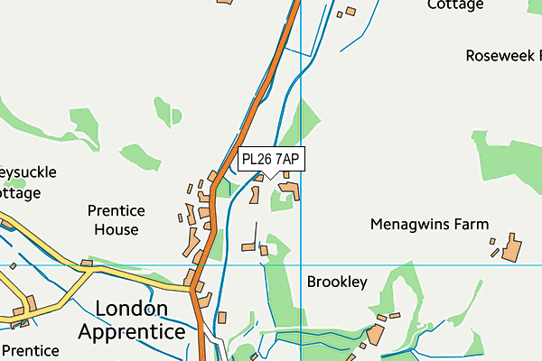 PL26 7AP map - OS VectorMap District (Ordnance Survey)