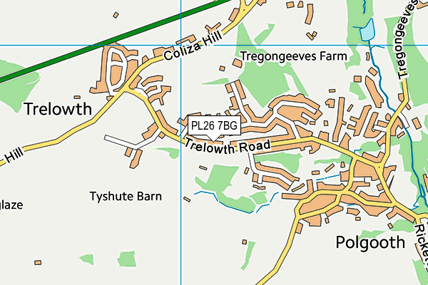 PL26 7BG map - OS VectorMap District (Ordnance Survey)