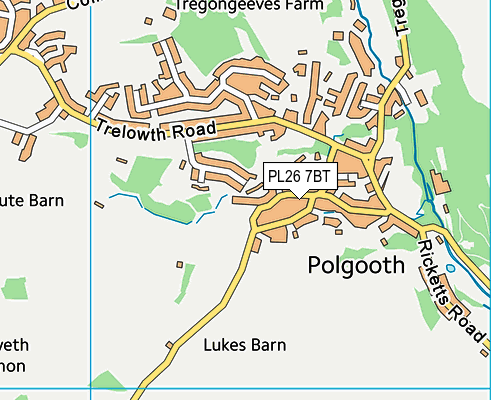 PL26 7BT map - OS VectorMap District (Ordnance Survey)