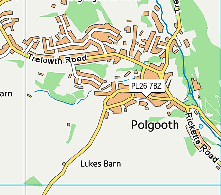 PL26 7BZ map - OS VectorMap District (Ordnance Survey)